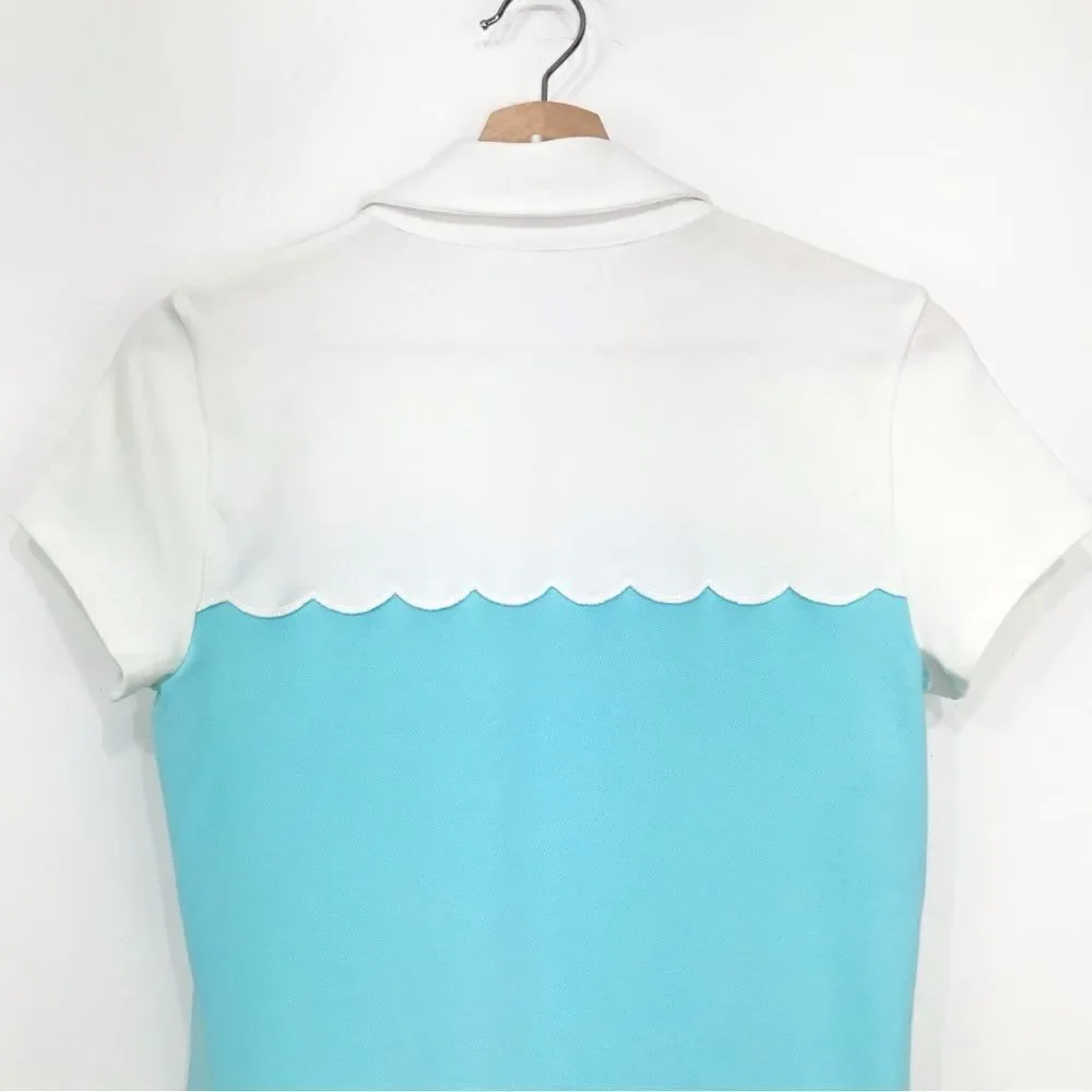 Lilly Pulitzer White and Light Blue Polo Mini Dress - Picture 11 of 16